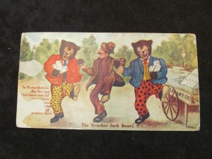 Cracker Jack dancing bears postcard